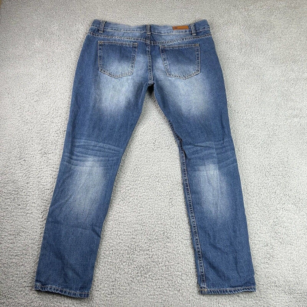 American Blue Jeans Womens 13 Juniors Premium Denim‎ Distressed Mid Rise - Picture 12 of 13